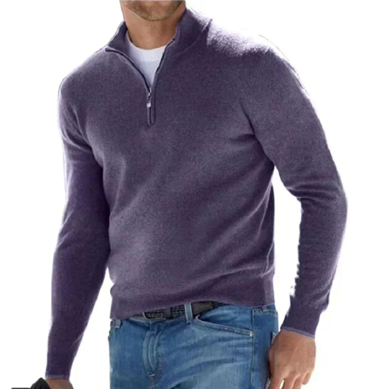 RALPH POLO - Modischer Pullover mit Reißverschluss für Herren (italienisches Design)