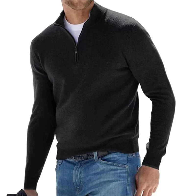 RALPH POLO - Modischer Pullover mit Reißverschluss für Herren (italienisches Design)