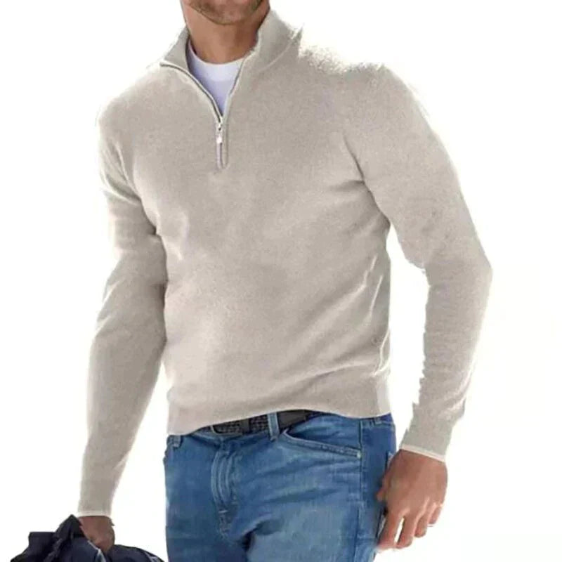 RALPH POLO - Modischer Pullover mit Reißverschluss für Herren (italienisches Design)