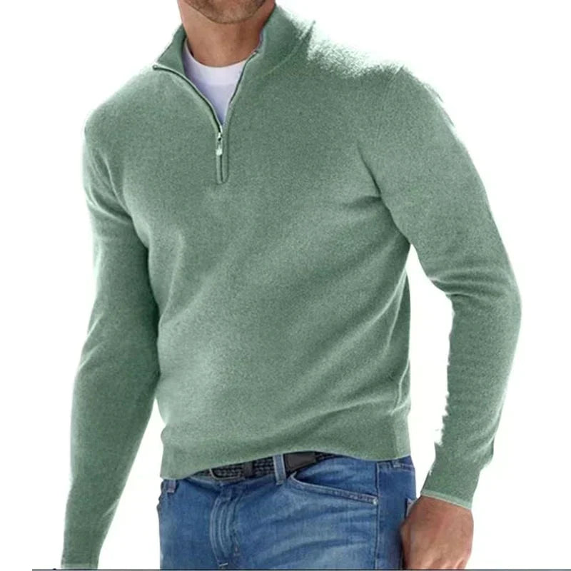 RALPH POLO - Modischer Pullover mit Reißverschluss für Herren (italienisches Design)