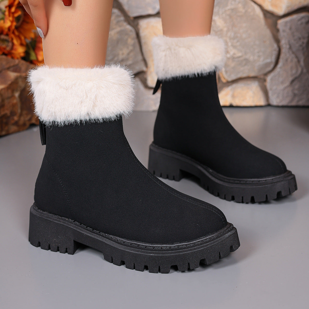 Warme Winter Boots mit Futter - Leyla