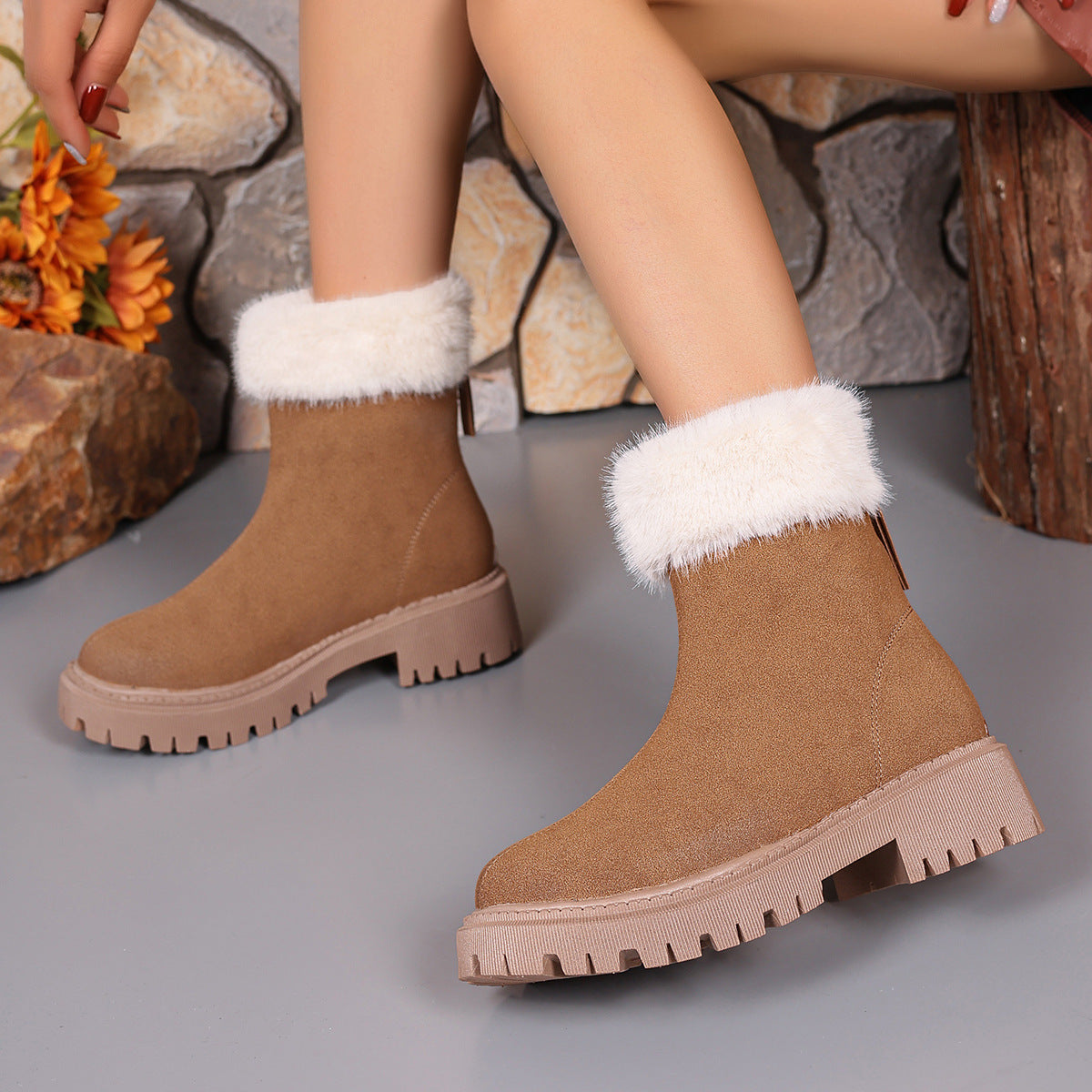 Warme Winter Boots mit Futter - Leyla